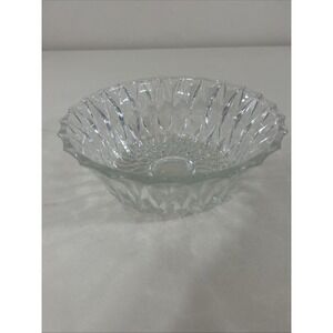 Vintage Clear Glass Serving Bowl Or Large Candy Dish EUC